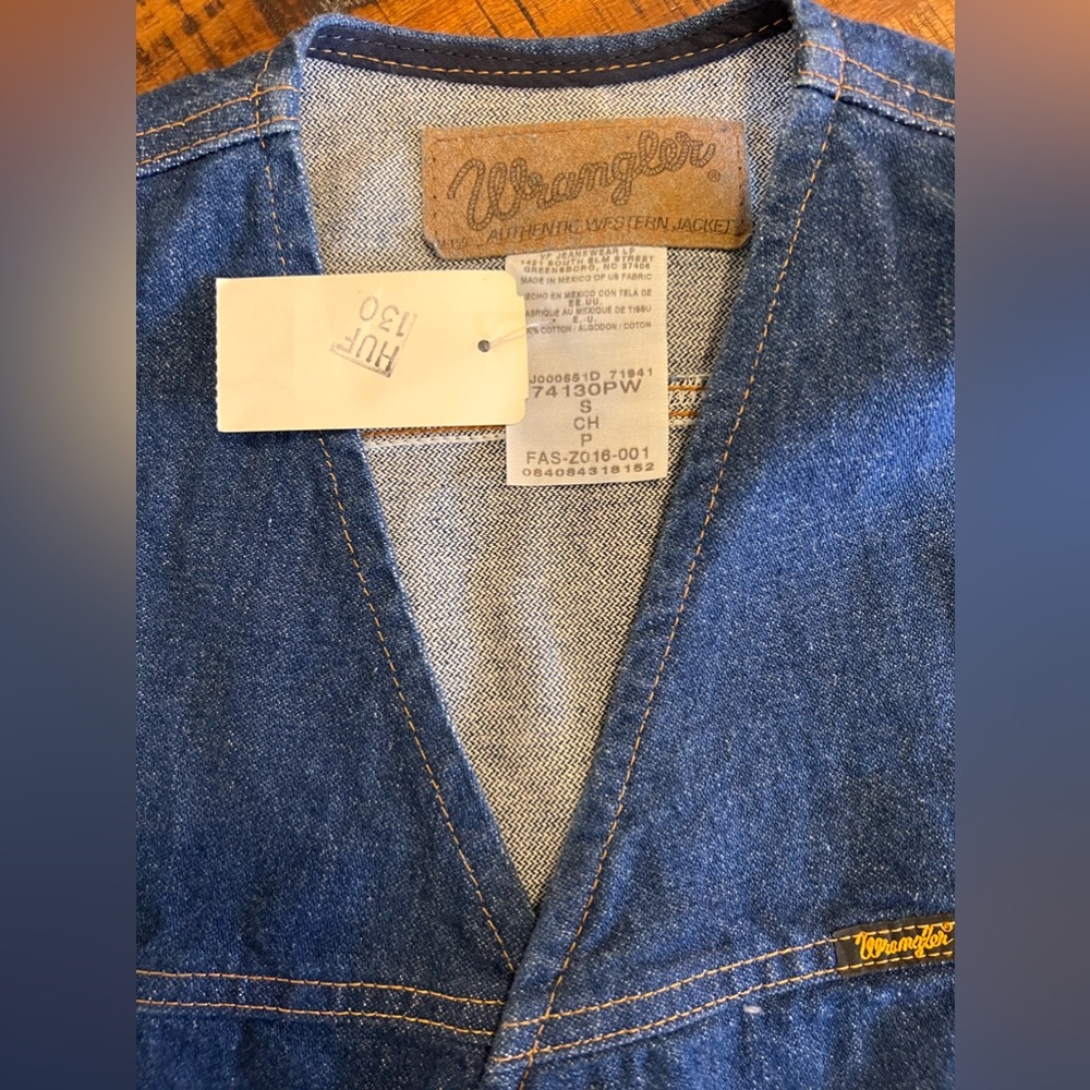 Vintage wrangler jeans vest
